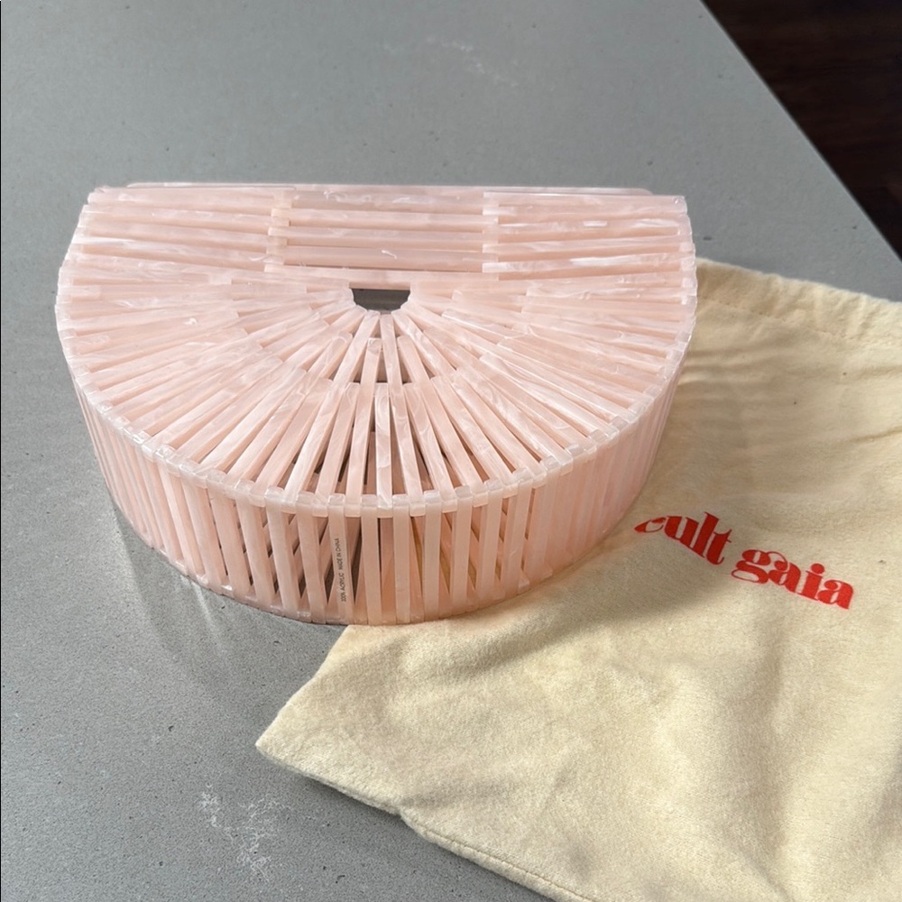 Cult Gaia Pink Acrylic Ark Bag